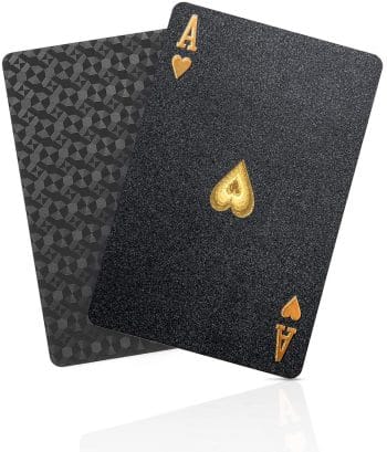 Black Matte Magic Waterproof Non Slippery Deck of Poker Cards with No Art Premium Quality 24K Gold and Silver Plated Replica Bills Black Matte Magic Waterproof Non Slippery Deck of Poker Cards with No Art Premium Quality 24K Gold and Silver Plated Replica Bills