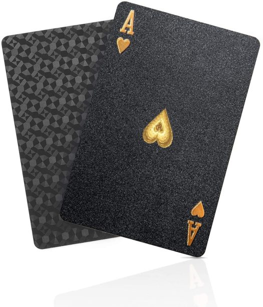 Black Matte Magic Waterproof Non Slippery Deck of Poker Cards with No Art Premium Quality 24K Gold and Silver Plated Replica Bills Black Matte Magic Waterproof Non Slippery Deck of Poker Cards with No Art Premium Quality 24K Gold and Silver Plated Replica Bills