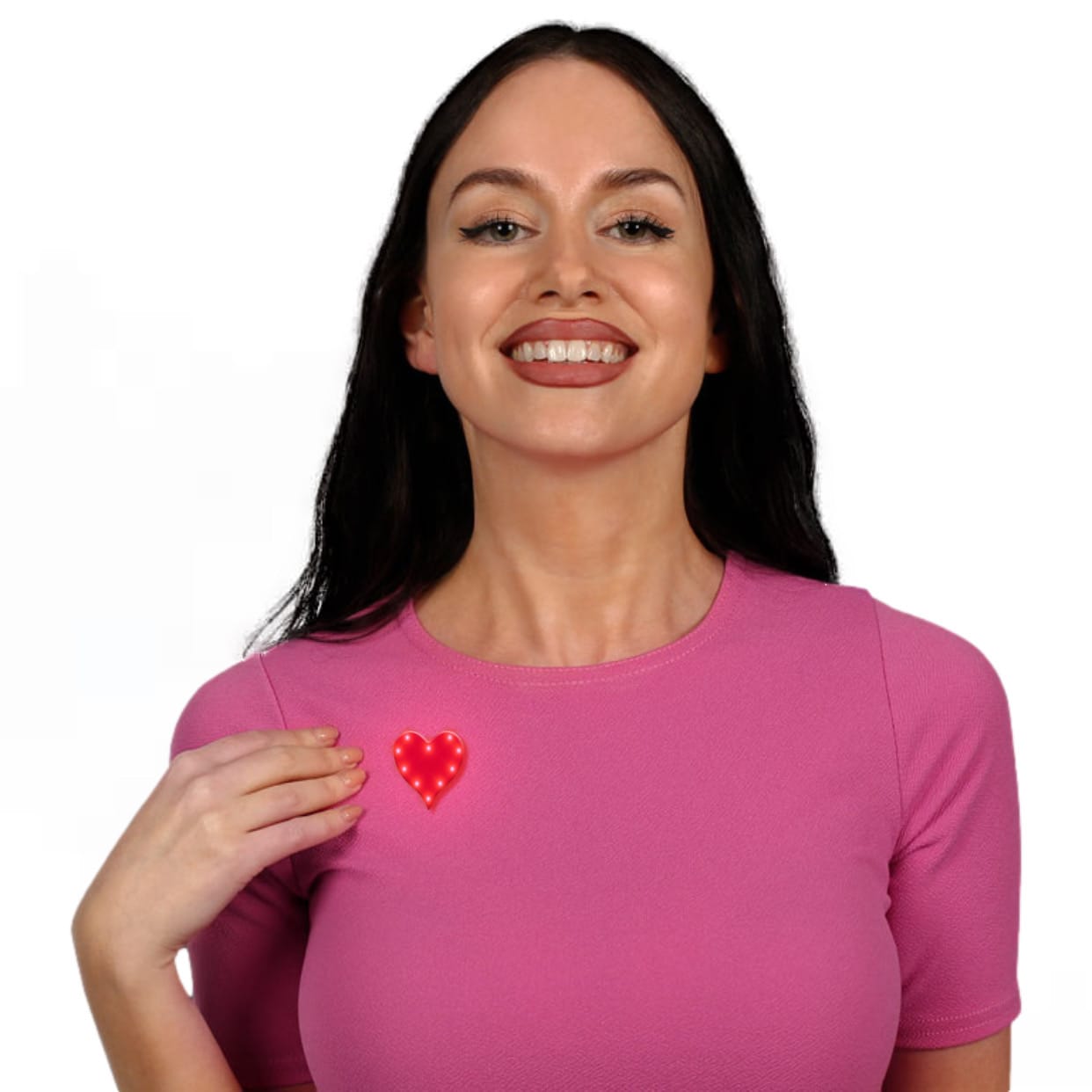 Pack of 12 Red Heart Flashing Battery Operated Body Light Lapel Pins All Products Pack of 12 Red Heart Flashing Battery Operated Body Light Lapel Pins All Products 2