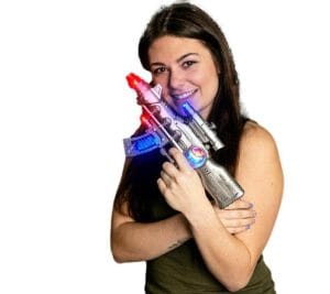 Light Up 12 Inch Space Ball Toy Machine Gun with Galactic Sounds Light Up 12 Inch Space Ball Toy Machine Gun with Galactic Sounds