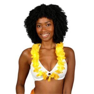 Light Up Hawaiian Flower Lei Necklace Yellow Light Up Hawaiian Flower Lei Necklace Yellow