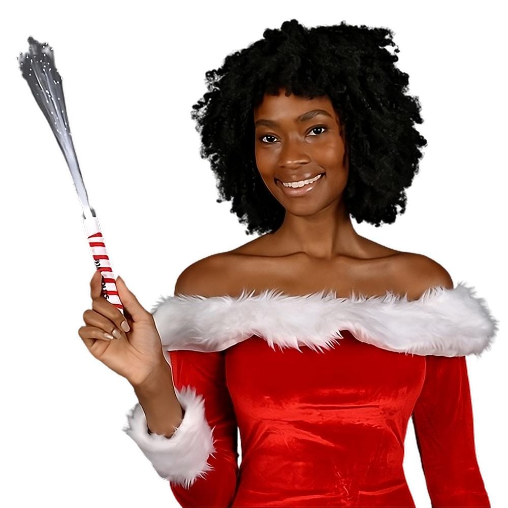 Candy Cane White Fiber Optic Wand with White LEDs All Products Candy Cane White Fiber Optic Wand with White LEDs All Products 3