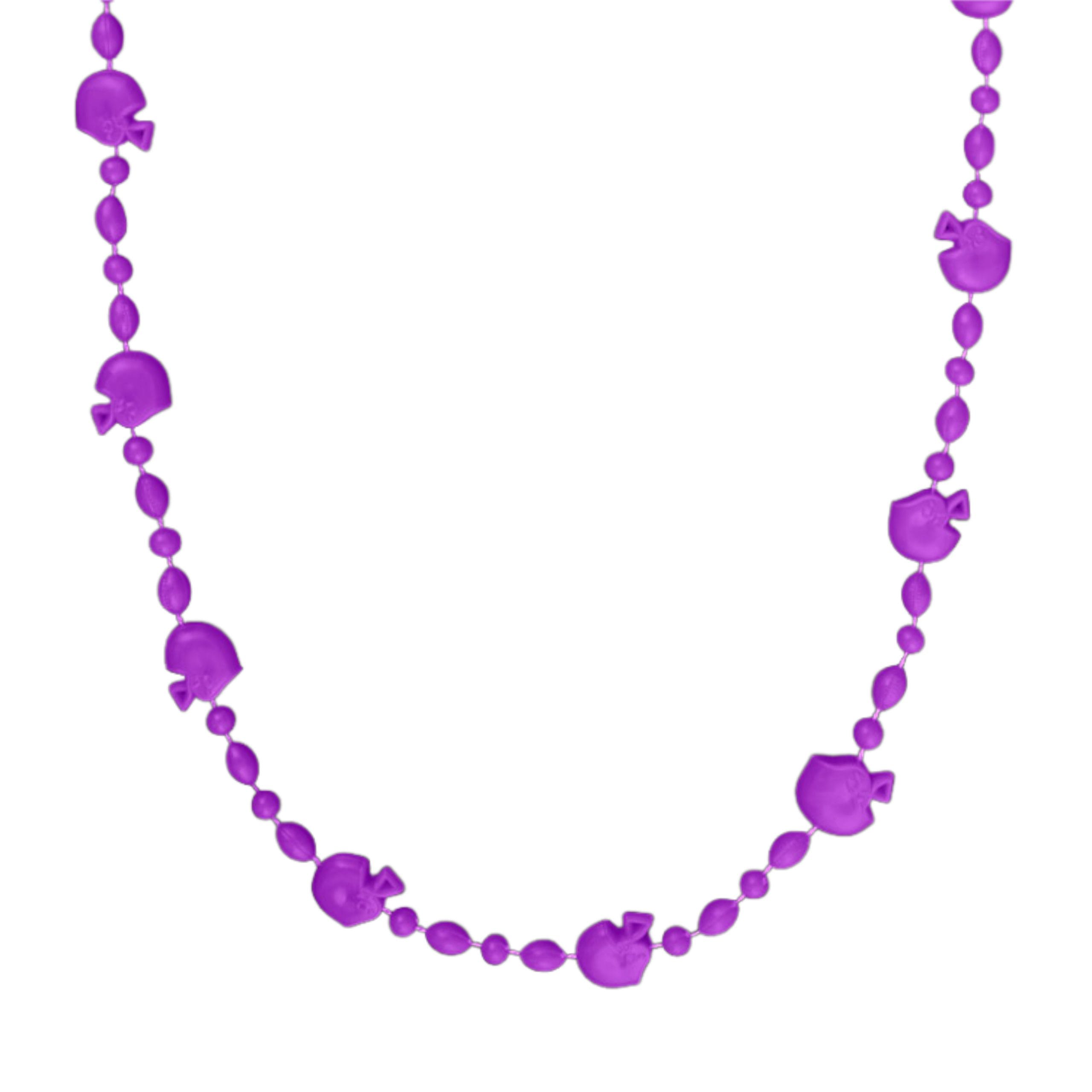 Football Helmet Bead Necklaces Non Metallic Purple Pack of 12 All Products Football Helmet Bead Necklaces Non Metallic Purple Pack of 12 All Products 2