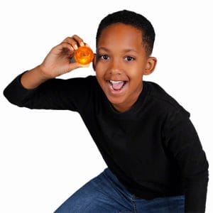 LED Impact Activated Bouncy Ball Orange