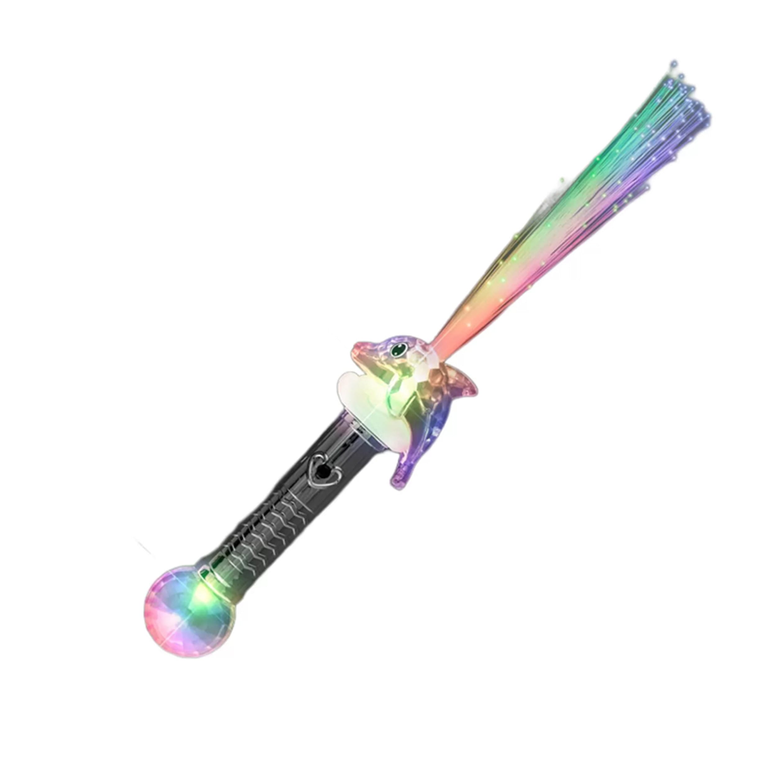 Light Up Multicolored Fiber Optic Dolphin Wand with Crystal Ball All Products Light Up Multicolored Fiber Optic Dolphin Wand with Crystal Ball All Products