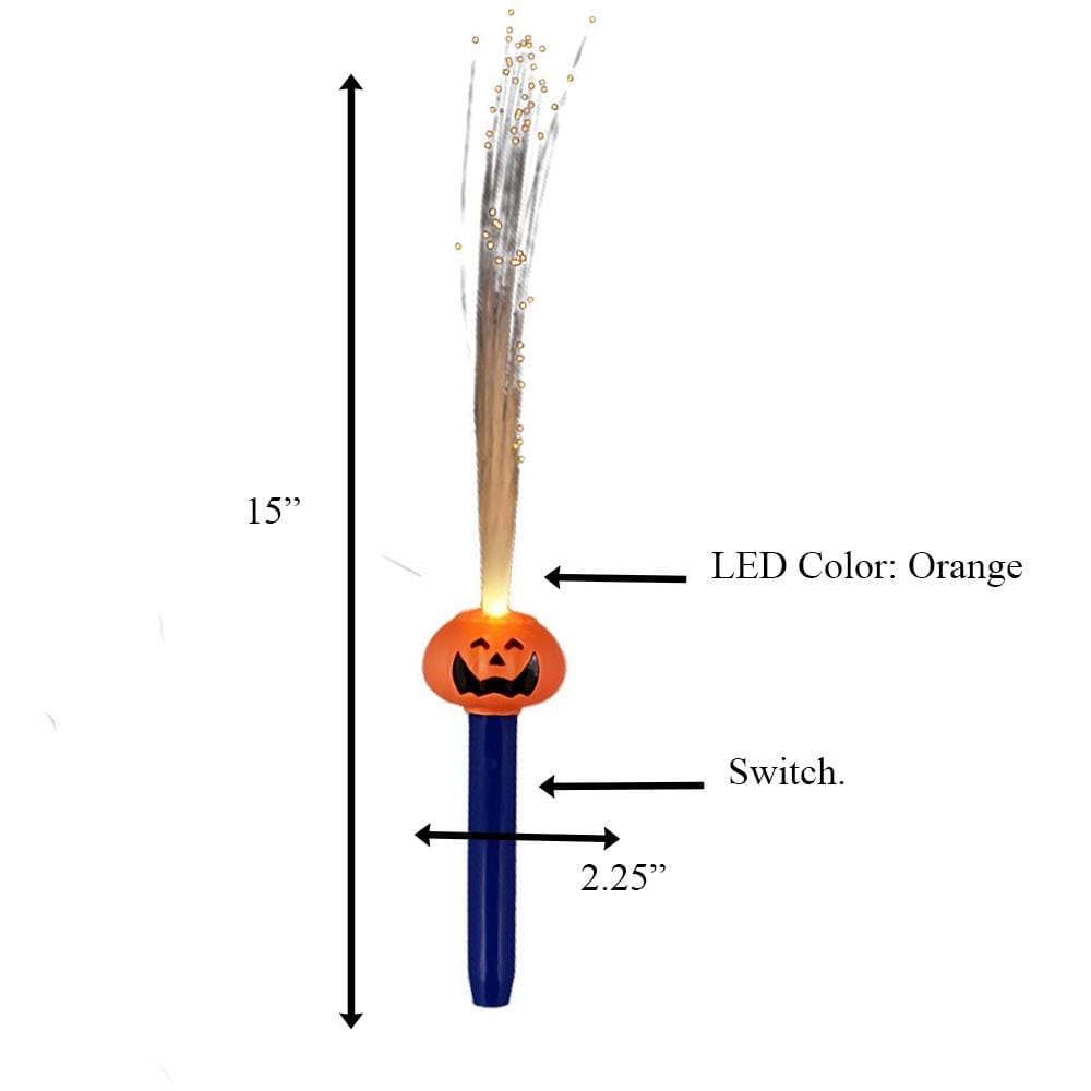 Pack of 12 Assorted Fiber Optic Halloween Wands All Products Pack of 12 Assorted Fiber Optic Halloween Wands All Products 3