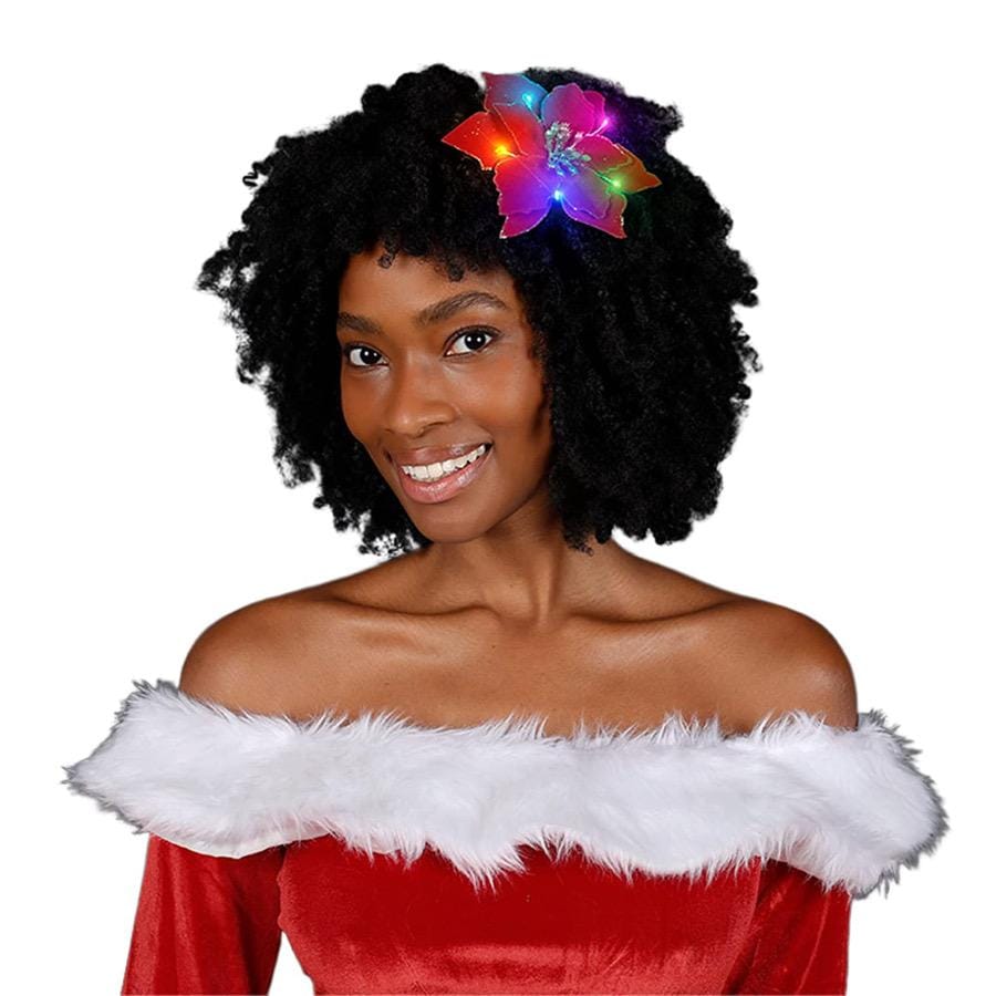 Light Up Christmas Red Poinsettia Hair Clip All Products Light Up Christmas Red Poinsettia Hair Clip All Products 3