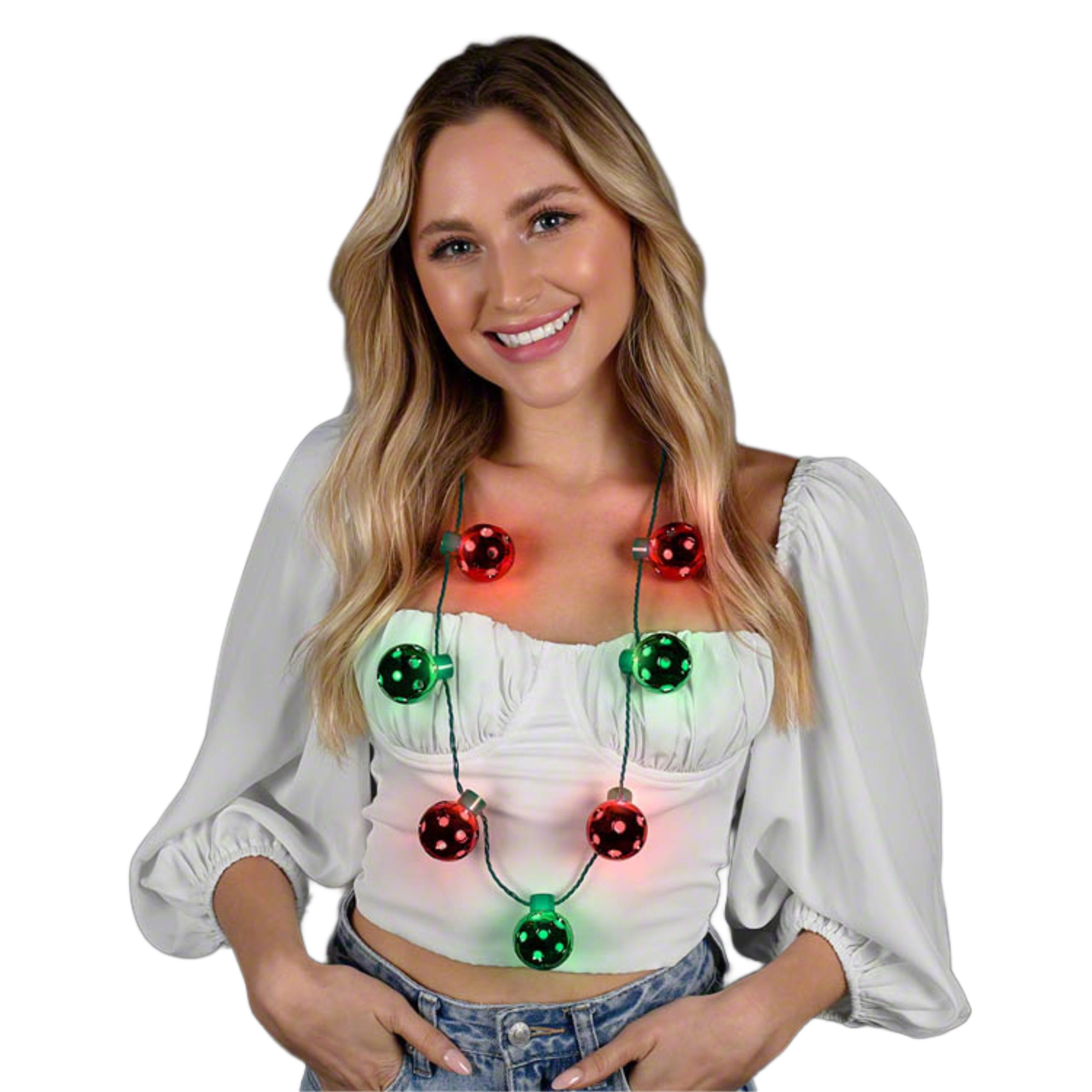 Light Up Christmas Metallic Shine Through Disco Balls Necklace All Products Light Up Christmas Metallic Shine Through Disco Balls Necklace All Products