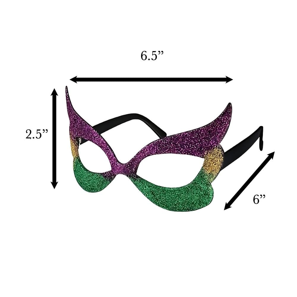 Sparkling Glitter Eyeglasses Mask for Mardi Gras New Orleans All Products Sparkling Glitter Eyeglasses Mask for Mardi Gras New Orleans All Products 6