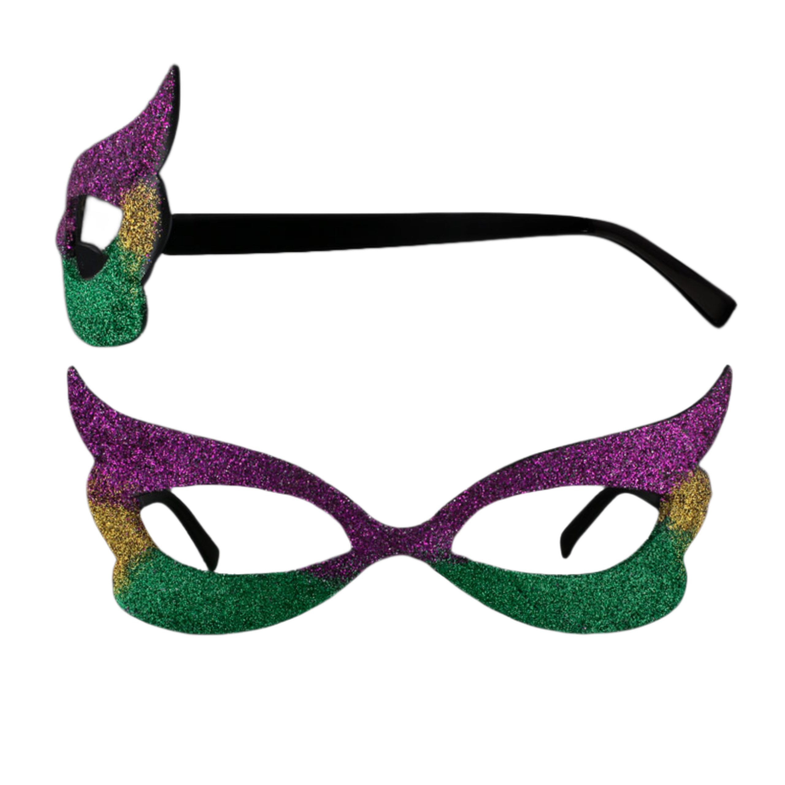 Sparkling Glitter Eyeglasses Mask for Mardi Gras New Orleans All Products Sparkling Glitter Eyeglasses Mask for Mardi Gras New Orleans All Products 4