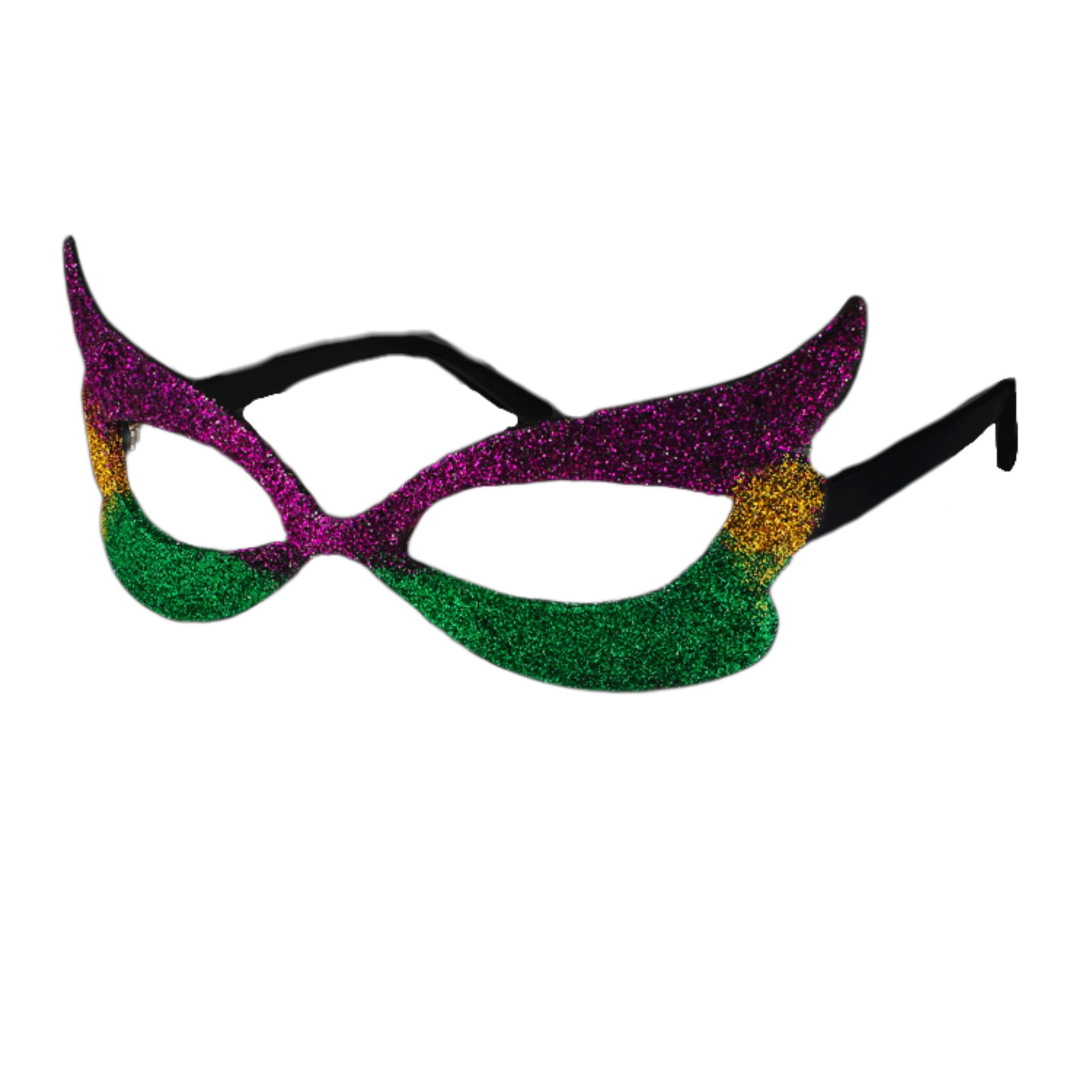 Sparkling Glitter Eyeglasses Mask for Mardi Gras New Orleans All Products Sparkling Glitter Eyeglasses Mask for Mardi Gras New Orleans All Products 3