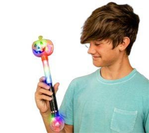 16 Inch Flashing Multicolor Pumpkin Scepter Wand
