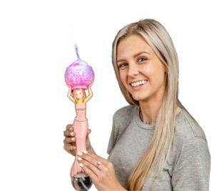 14 Inches Light Up Mermaid Bubble Wand Bubble Solution Included