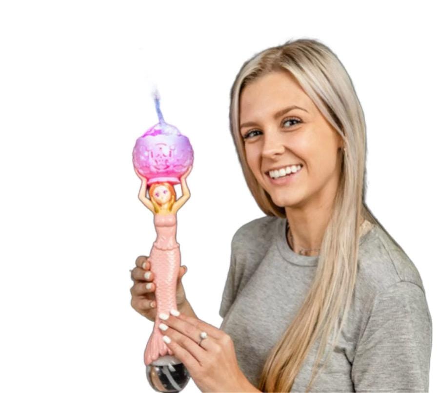 14 Inches Light Up Mermaid Bubble Wand Bubble Solution Included All Products 14 Inches Light Up Mermaid Bubble Wand Bubble Solution Included All Products 3