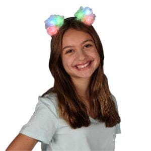 Color Changing White Flower Ears Headband Color Changing White Flower Ears Headband