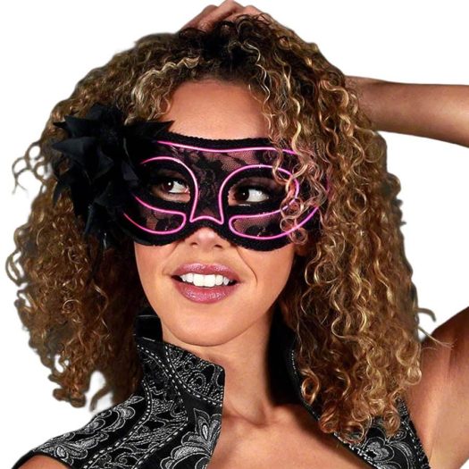Pink Electro Luminescent Wire Black Lace Party Mask All Products Pink Electro Luminescent Wire Black Lace Party Mask All Products