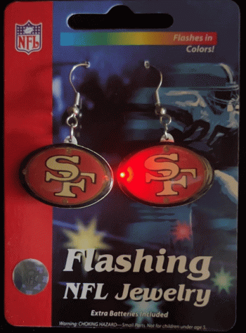 San Francisco 49ers NFL Officially Licensed Flashing Earrings All Products