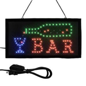 Light Up Retro Flashing Plug in Bar Vintage Sign