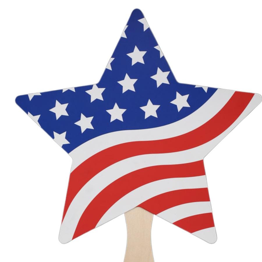 Star Shaped Unlit Patriotic Paper Board Hand Fan All Products Star Shaped Unlit Patriotic Paper Board Hand Fan All Products 4