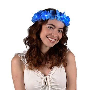 Island Girl Tropical Flower Crown Lei Headband Blue All Products 3