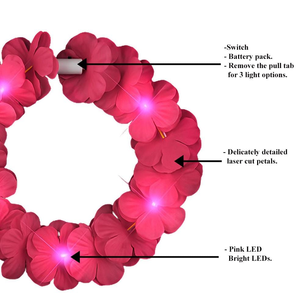 Island Girl Tropical Flower Crown Lei Headband Pink All Products Island Girl Tropical Flower Crown Lei Headband Pink All Products 4