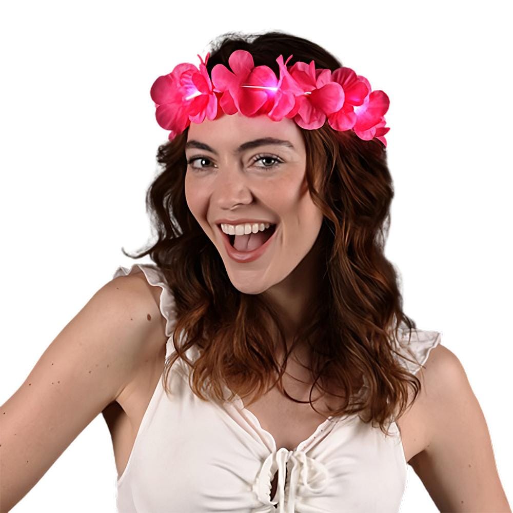 Island Girl Tropical Flower Crown Lei Headband Pink All Products Island Girl Tropical Flower Crown Lei Headband Pink All Products