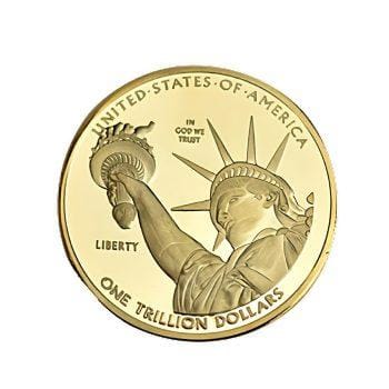 One Trillion Dollar Statue of Liberty Tribute Gold Plated Coin 24K Gold and Silver Plated Replica Bills One Trillion Dollar Statue of Liberty Tribute Gold Plated Coin 24K Gold and Silver Plated Replica Bills