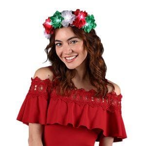 Light Up Perfect Holiday Red White Green Fairy Halo Crown Light Up Perfect Holiday Red White Green Fairy Halo Crown