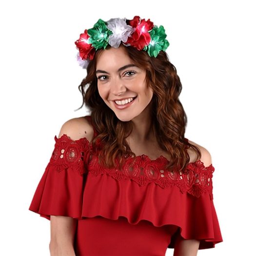 Light Up Perfect Holiday Red White Green Fairy Halo Crown All Products