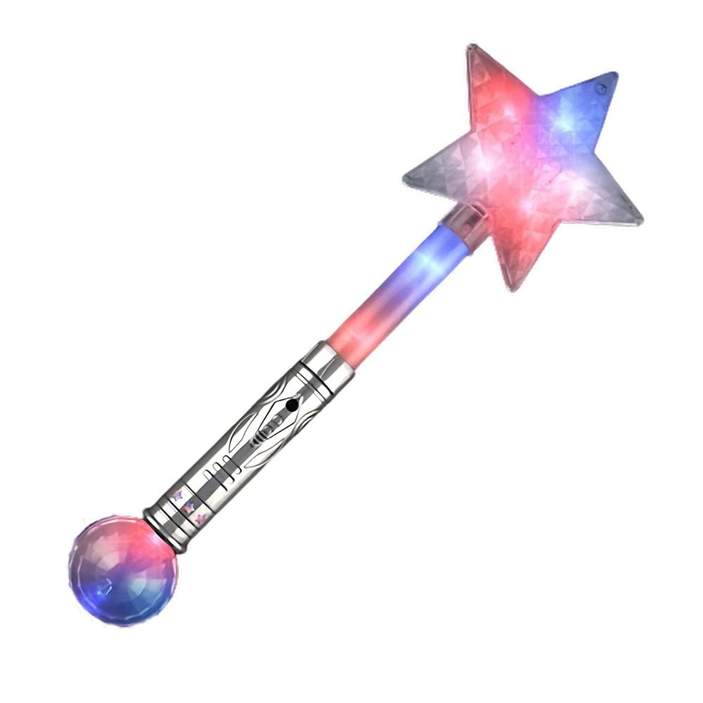 Light Up Patriotic Super Star Jumbo Wand 2 Inch Glow Sticks Light Up Patriotic Super Star Jumbo Wand 2 Inch Glow Sticks 2