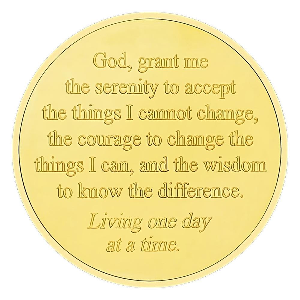 Serenity Prayer One Day at A Time Jesus Gold Plated Coin All Products Serenity Prayer One Day at A Time Jesus Gold Plated Coin All Products 2