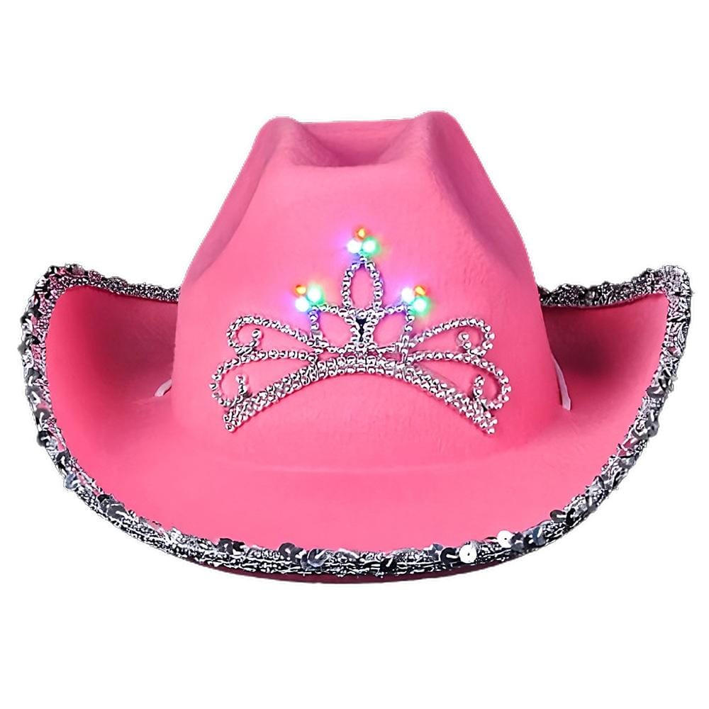 Child Size LED Pink Western Hat Pack of 24 All Products Child Size LED Pink Western Hat Pack of 24 All Products