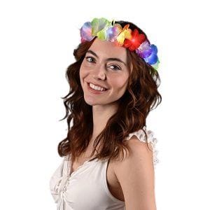 Tropical Flower Crown Lei Headband Rainbow Tropical Flower Crown Lei Headband Rainbow