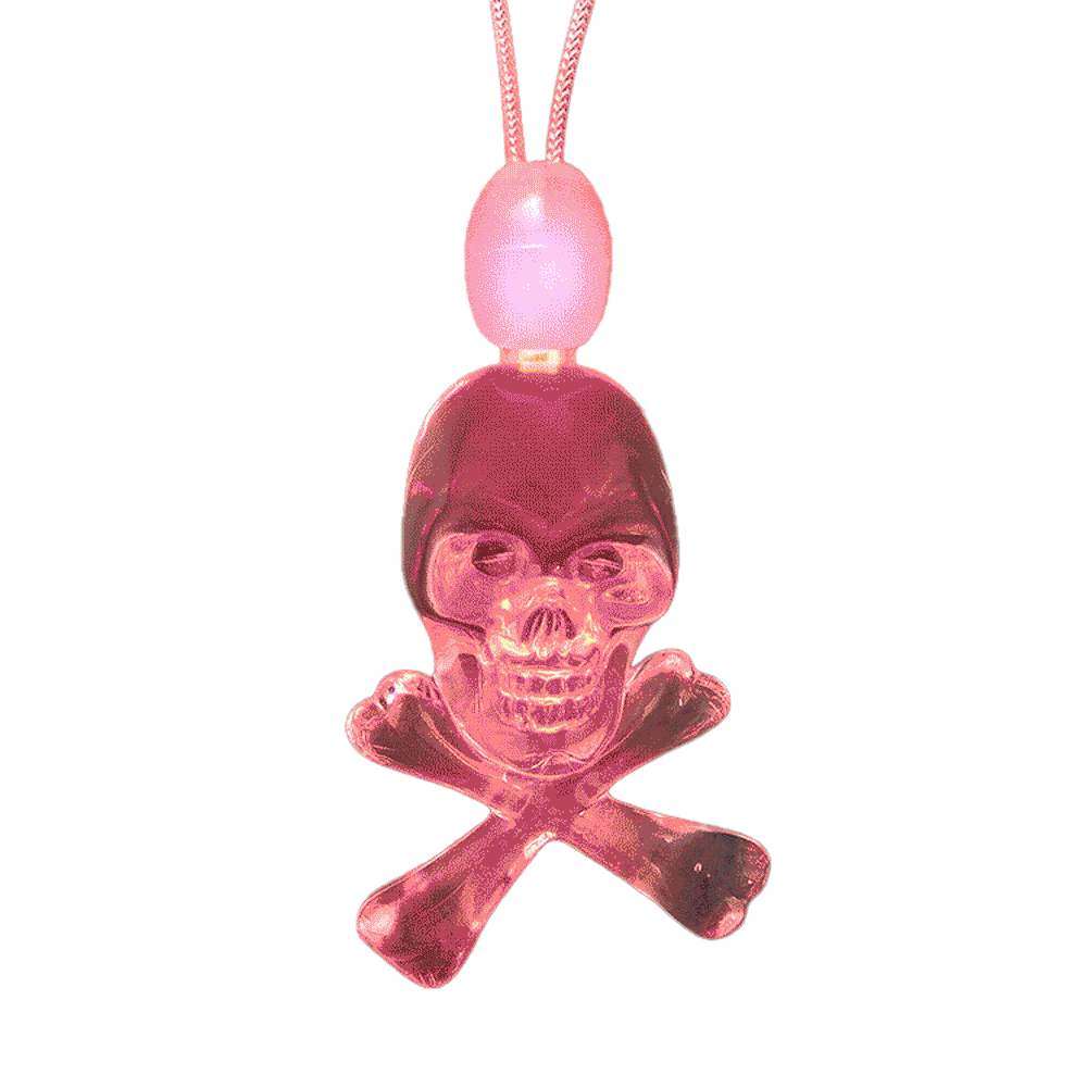 Light Up Acrylic Pirate Skull and Crossbones Charm Necklace All Products Light Up Acrylic Pirate Skull and Crossbones Charm Necklace All Products 3