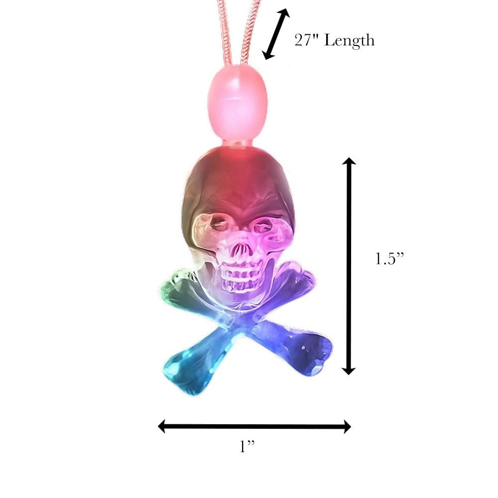 Light Up Acrylic Pirate Skull and Crossbones Charm Necklace All Products Light Up Acrylic Pirate Skull and Crossbones Charm Necklace All Products 2