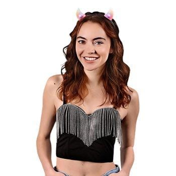 Light Up Crystal Prism Devil Horns Multicolor All Products