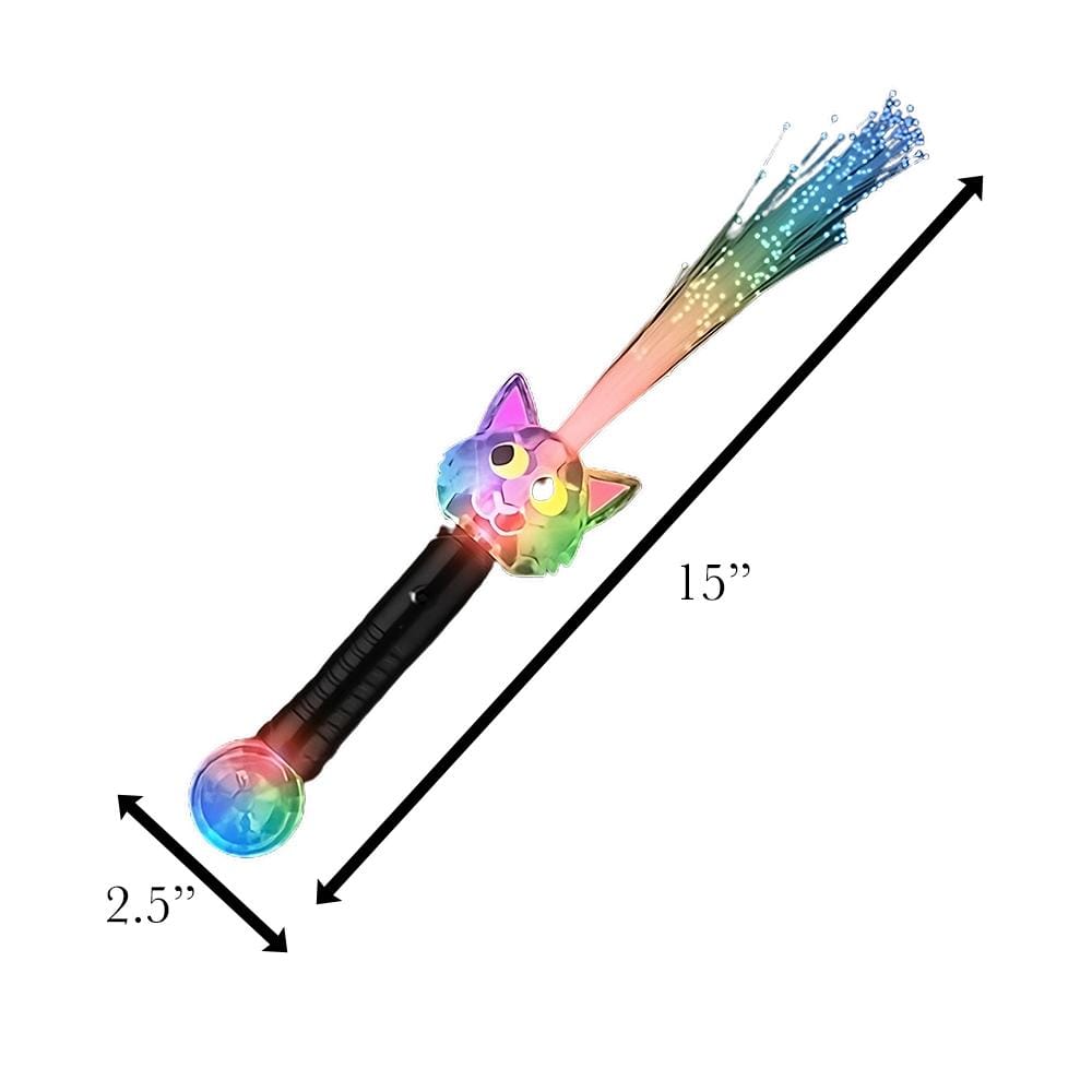 Light Up Multicolored Fiber Optic Cat Wand with Crystal Ball All Products Light Up Multicolored Fiber Optic Cat Wand with Crystal Ball All Products 2
