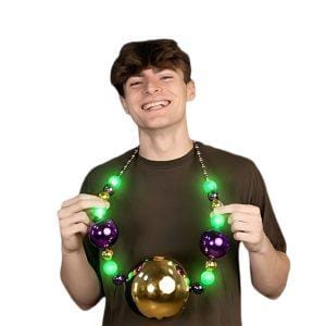 Ultimate Mardi Gras LED Jumbo Balls Necklace Ultimate Mardi Gras LED Jumbo Balls Necklace
