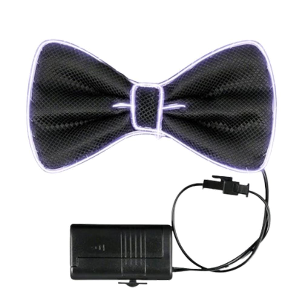 EL Wire White Bow Tie Night Parties All Products EL Wire White Bow Tie Night Parties All Products 3