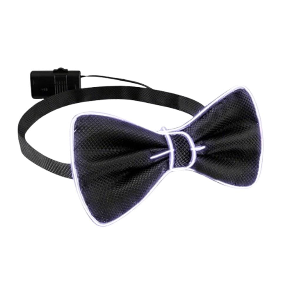 EL Wire White Bow Tie Night Parties All Products EL Wire White Bow Tie Night Parties All Products 4