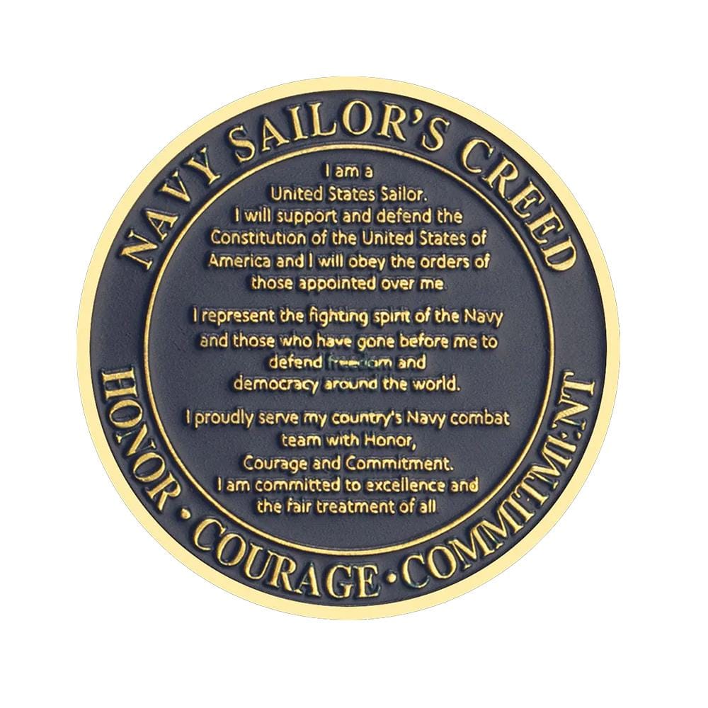 Navy Sailors Creed Challenge Commemorative United States Gold Plated Coin All Products Navy Sailors Creed Challenge Commemorative United States Gold Plated Coin All Products 7