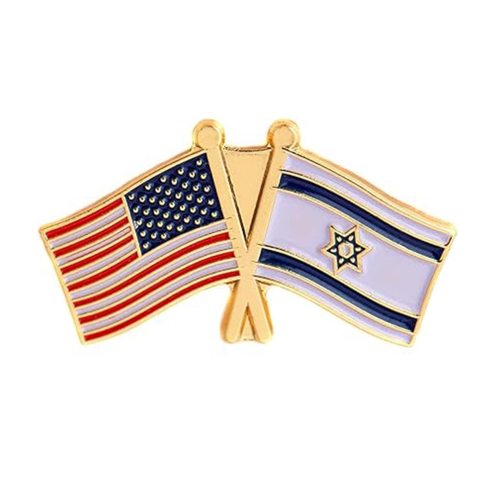 Unlit United States of America and Israel Flags Patriotic Enamel Body Lapel Pin 4th of July Unlit United States of America and Israel Flags Patriotic Enamel Body Lapel Pin 4th of July 3