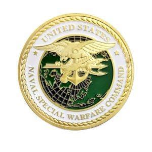 United States Naval Special Warfare Command Military Challenge Gold Plated Coin United States Naval Special Warfare Command Military Challenge Gold Plated Coin