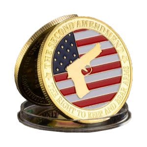 USA The Second Amendment Military Guns Gold Plated Challenge Coin USA The Second Amendment Military Guns Gold Plated Challenge Coin