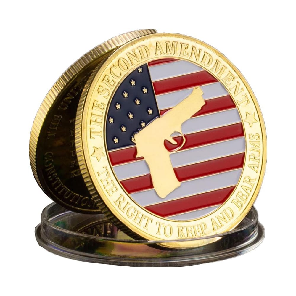 USA The Second Amendment Military Guns Gold Plated Challenge Coin All Products USA The Second Amendment Military Guns Gold Plated Challenge Coin All Products