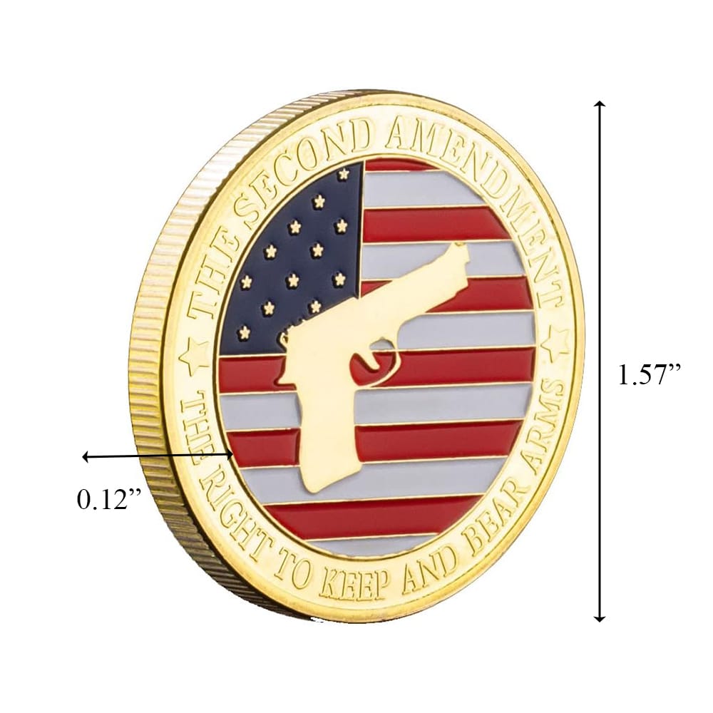USA The Second Amendment Military Guns Gold Plated Challenge Coin All Products USA The Second Amendment Military Guns Gold Plated Challenge Coin All Products 2