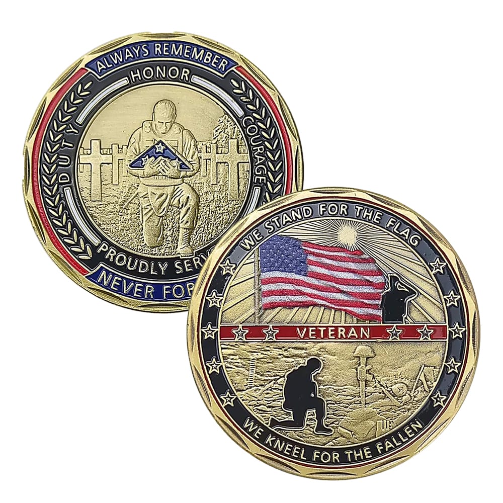 We Stand for the Flag We Kneel for the Fallen Commemorative Veteran Tribute Gold Plated Coin All Products We Stand for the Flag We Kneel for the Fallen Commemorative Veteran Tribute Gold Plated Coin All Products 4