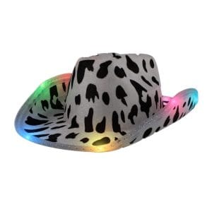 Light Up Cow Print Cowboy Hat Light Up Cow Print Cowboy Hat