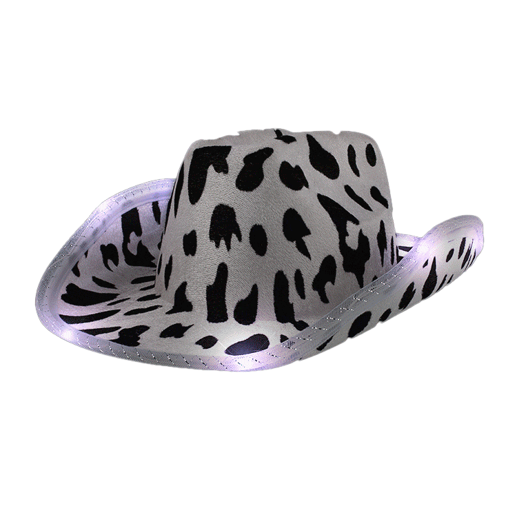 Light Up Cow Print Cowboy Hat All Products Light Up Cow Print Cowboy Hat All Products 5
