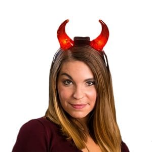 Light Up Naughty Red Large Devil Horns Light Up Naughty Red Large Devil Horns